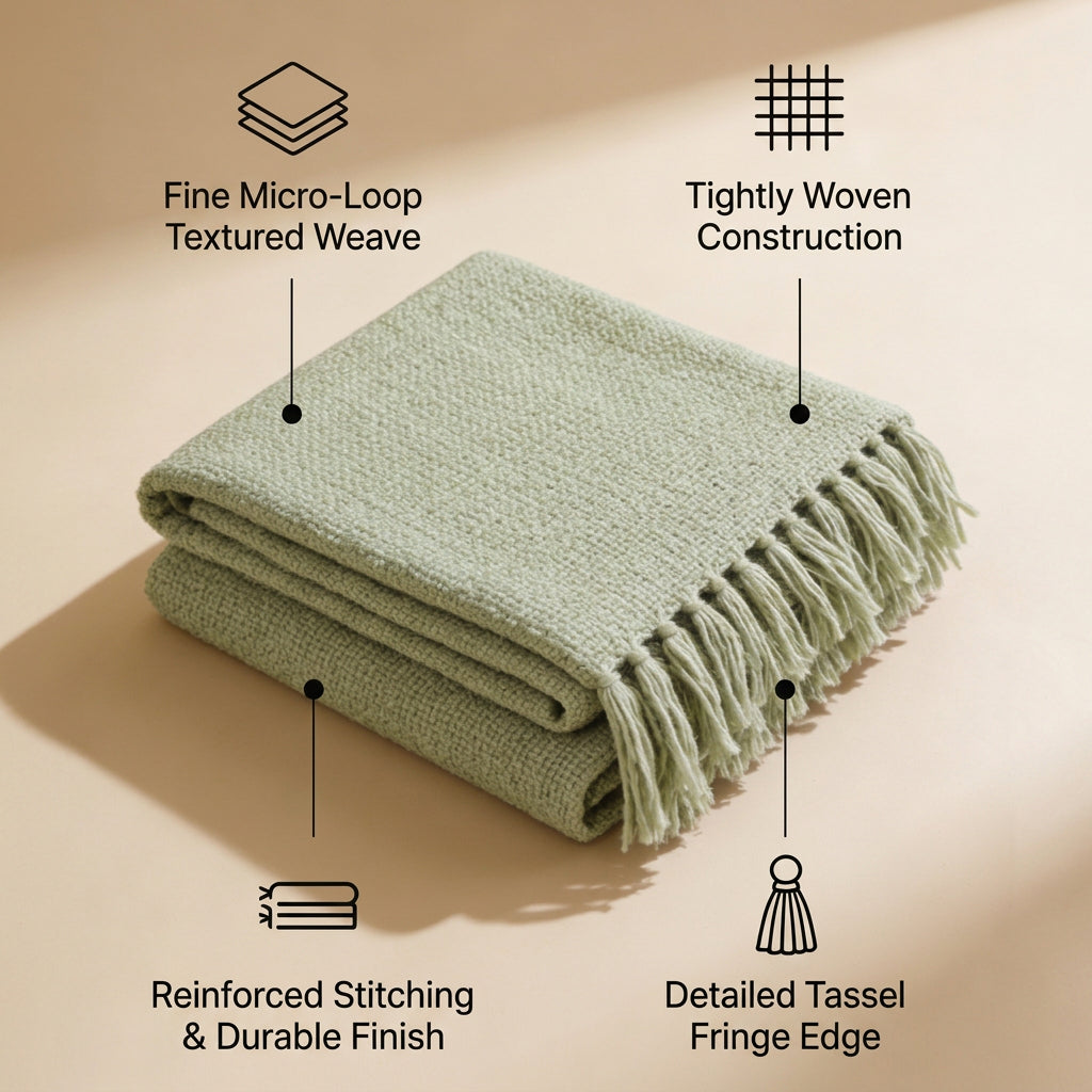 SOGA 2X Matcha Green Polyester Throw Blanket Soft Cozy Sofa Bed