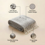 SOGA 2XGrey Throw Blanket 127x170cm Soft Polyester Cozy Sofa Bed