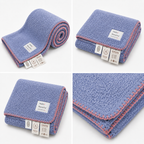 SOGA 2X 230x200cm Dusty Blue Flannel Polyester Throw Blanket
