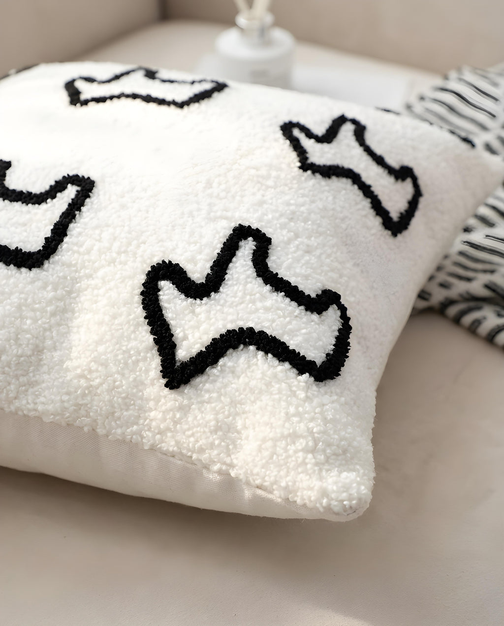 SOGA 2X 45cm Throw Pillow White Teddy Fleece Square Pony Design Decorative Cushion for Living Room