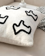 SOGA 2X 45cm Throw Pillow White Teddy Fleece Square Pony Design Decorative Cushion for Living Room