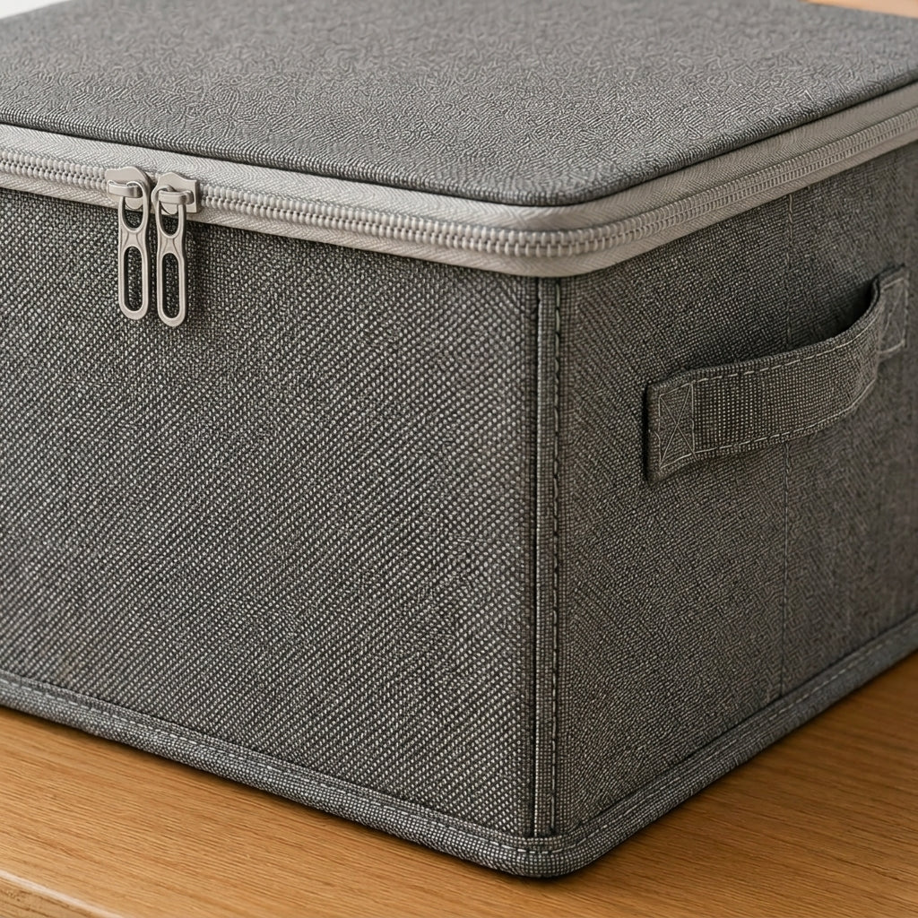SOGA (38x26x15cm) Grey Fabric Storage Box Home Organizer (Medium)