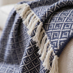 SOGA Deep Navy Throw Blanket 127x170cm Soft Polyester Cozy Sofa