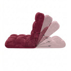 SOGA 2X Burgundy Flannel Lounge Chair Cushion Soft Comfortable Seat Pad