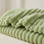 SOGA 2X 150x200cm Light Green Flannel Polyester Throw Blanket