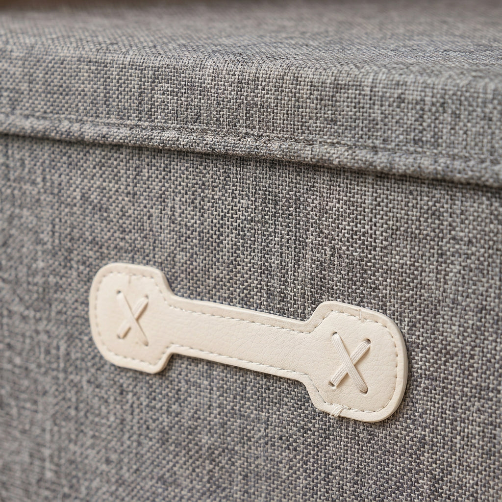 SOGA (35x28x18cm) Grey 18L Fabric Storage Box Organizer