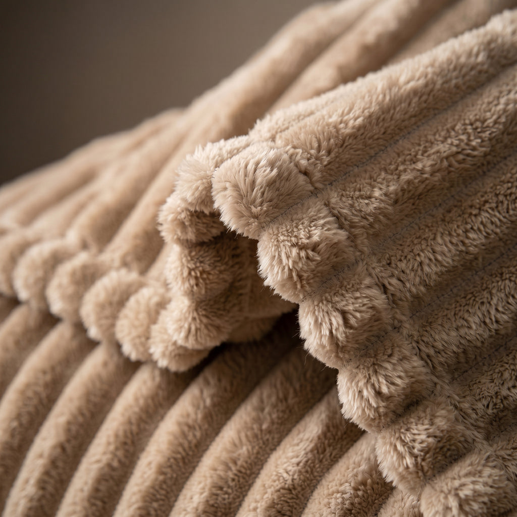 SOGA 150x200cm Light Coffee Flannel Polyester Throw Blanket