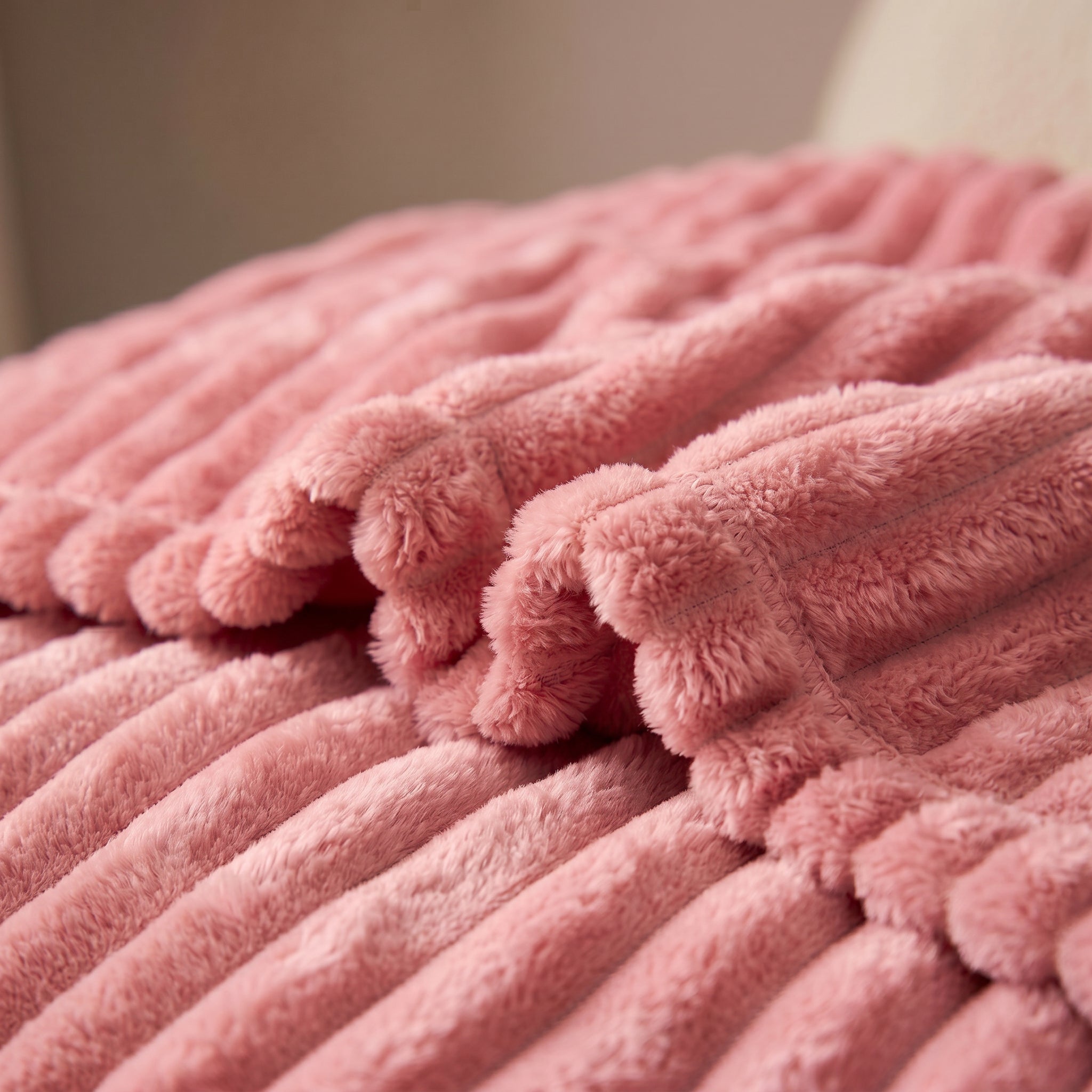 SOGA 2X 230x200cm Pink Flannel Polyester Throw Blanket