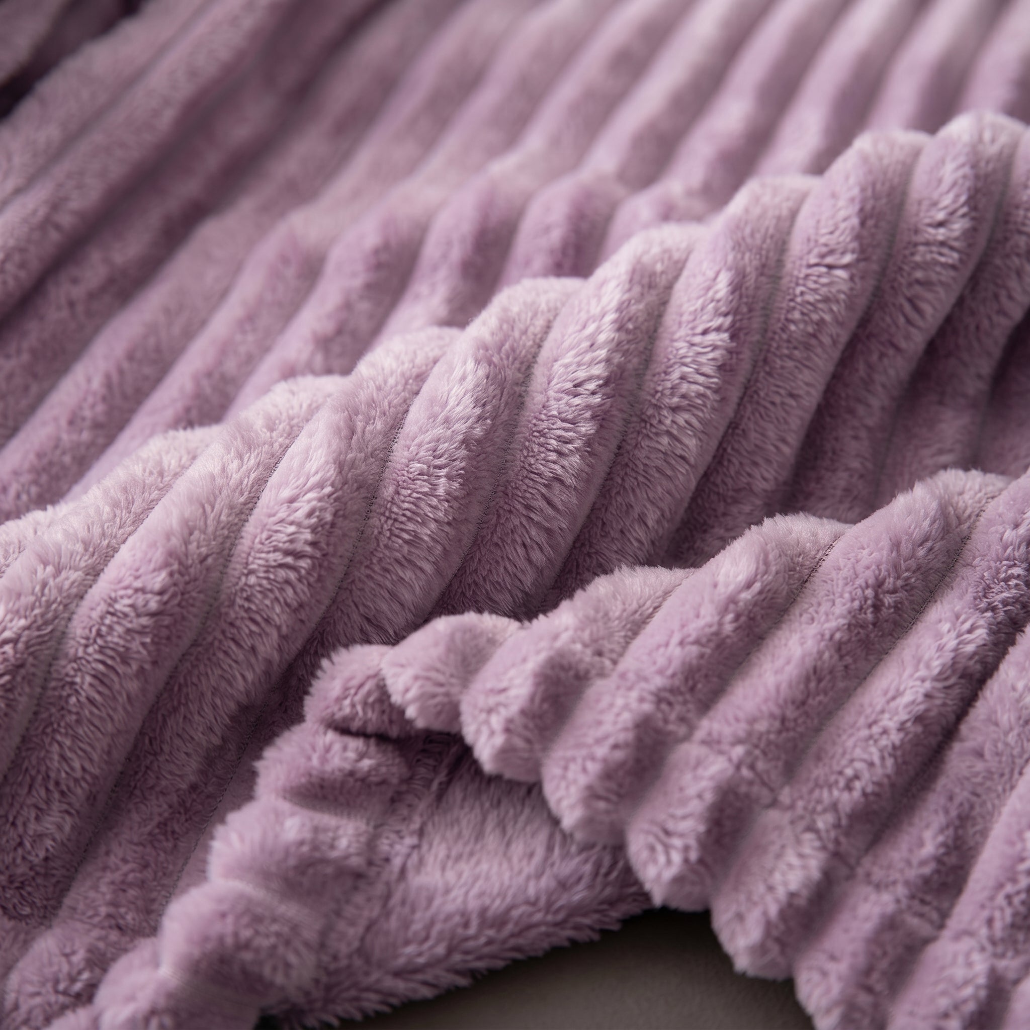 SOGA 2X 230x200cm Purple Flannel Polyester Throw Blanket