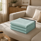 SOGA 2X 230x200cm Mint Green Flannel Polyester Throw Blanket