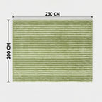 SOGA 2X 230x200cm Light Green Flannel Polyester Throw Blanket