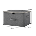 SOGA (49x37x30cm) Grey Fabric Storage Box Home Organizer