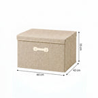 SOGA (60x42x35cm) Khaki 88L Fabric Storage Box Organizer
