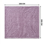 SOGA 230x200cm Purple Flannel Polyester Throw Blanket