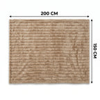 SOGA 150x200cm Light Coffee Flannel Polyester Throw Blanket