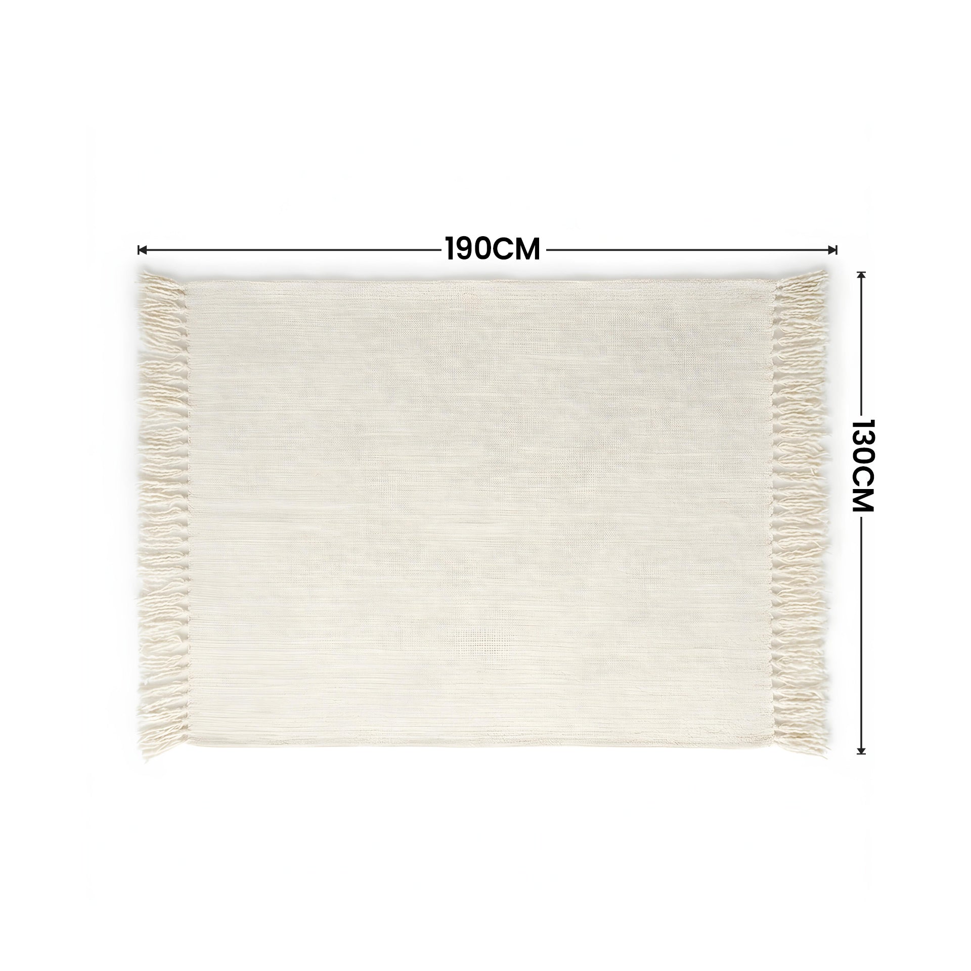 SOGA Beige Polyester Throw Blanket Soft Cozy Sofa Bed