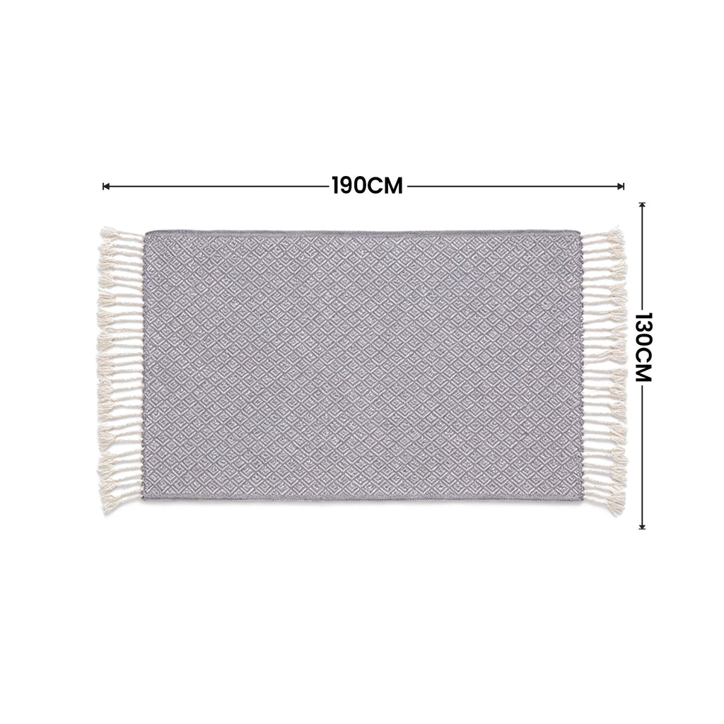 SOGA 2XGrey Throw Blanket 127x170cm Soft Polyester Cozy Sofa Bed