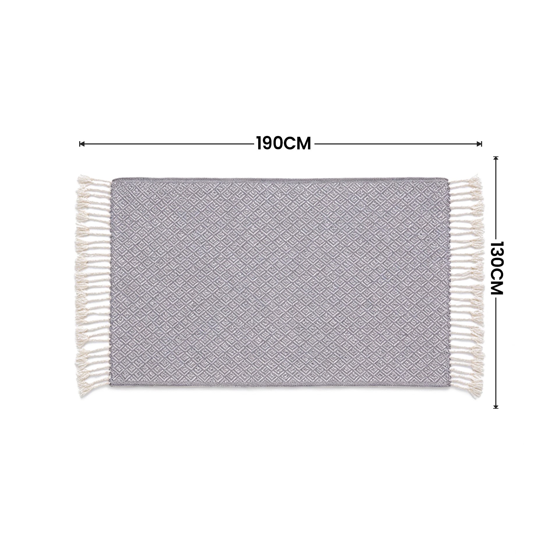 SOGA 2XGrey Throw Blanket 127x170cm Soft Polyester Cozy Sofa Bed