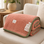 SOGA 2X 230x200cm Pink Flannel Polyester Throw Blanket