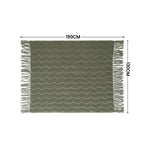 SOGA 2X Green Polyester Throw Blanket Soft Cozy Sofa Bed