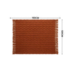 SOGA Brown Polyester Throw Blanket Soft Cozy Sofa Bed