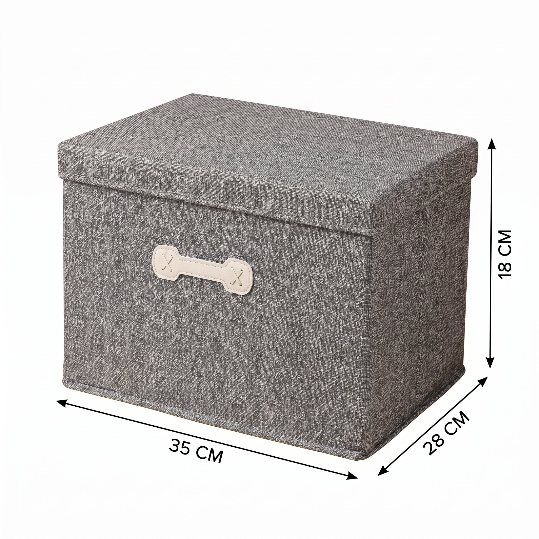 SOGA (35x28x18cm) Grey 18L Fabric Storage Box Organizer