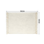 SOGA 2X Beige Polyester Throw Blanket Soft Cozy Sofa Bed