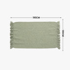 SOGA 2X Sage Green Polyester Throw Blanket 45x35x12cm Soft Cozy Sofa Bed