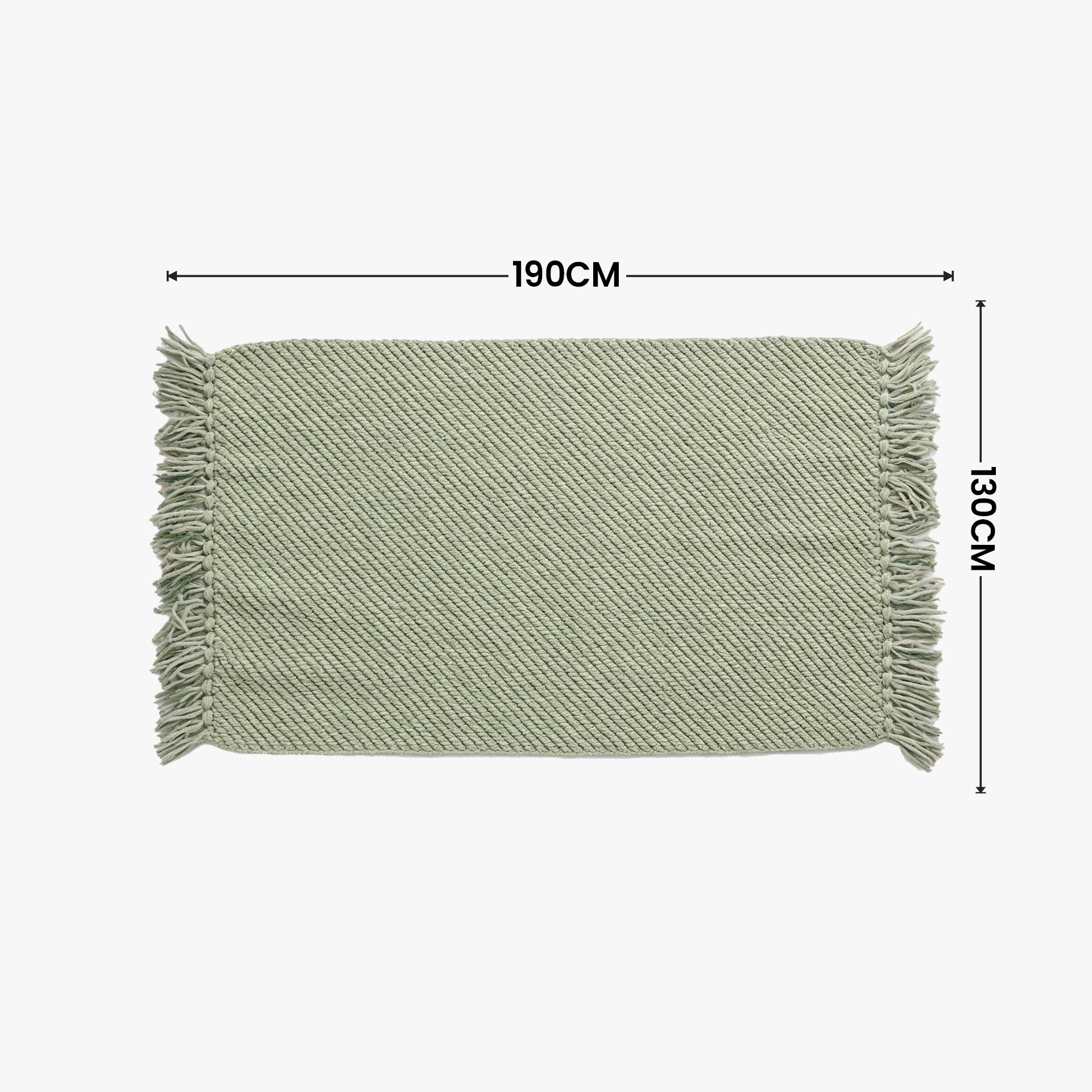 SOGA 2X Sage Green Polyester Throw Blanket 45x35x12cm Soft Cozy Sofa Bed