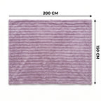 SOGA 2X 150x200cm Purple Flannel Polyester Throw Blanket