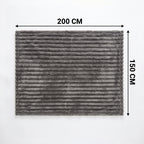 SOGA 230x200cm Grey Flannel Polyester Throw Blanket
