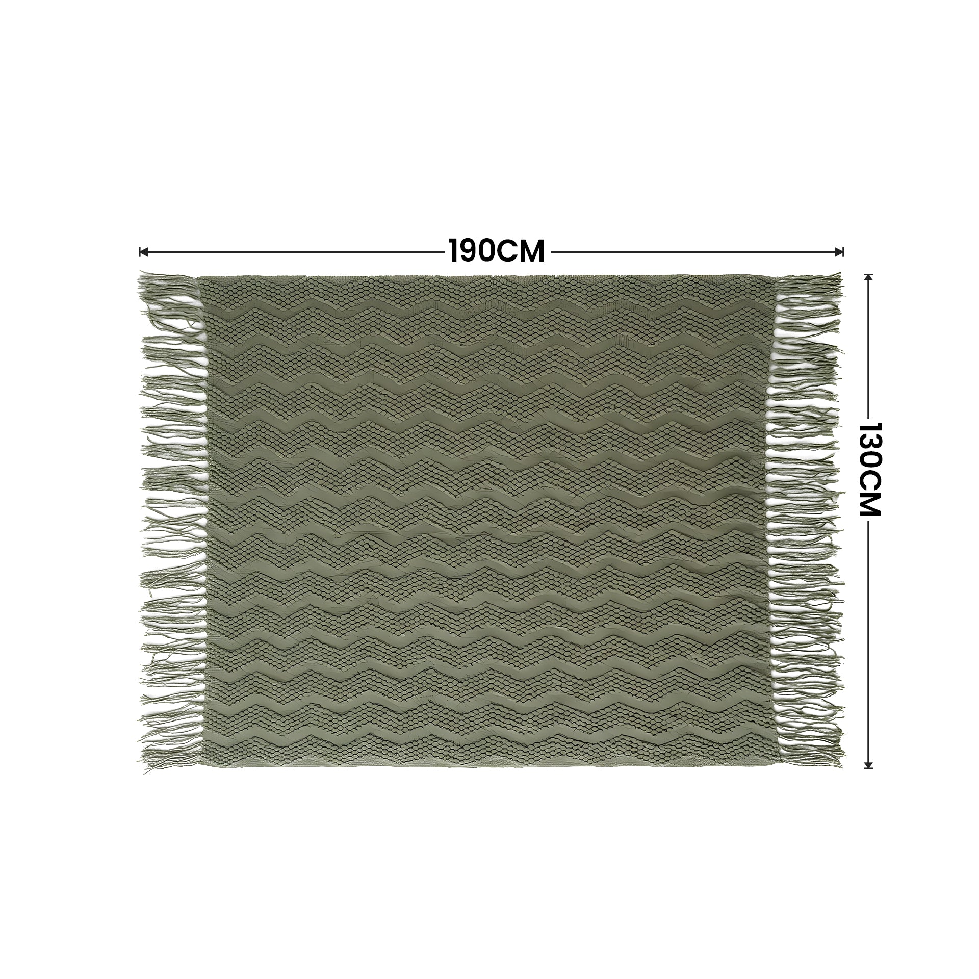SOGA Green Polyester Throw Blanket Soft Cozy Sofa Bed