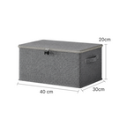 SOGA (40x30x20cm) Grey Fabric Storage Box Home Organizer ( Large)