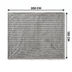 SOGA 2X150x200cm Silver Flannel Polyester Throw Blanket