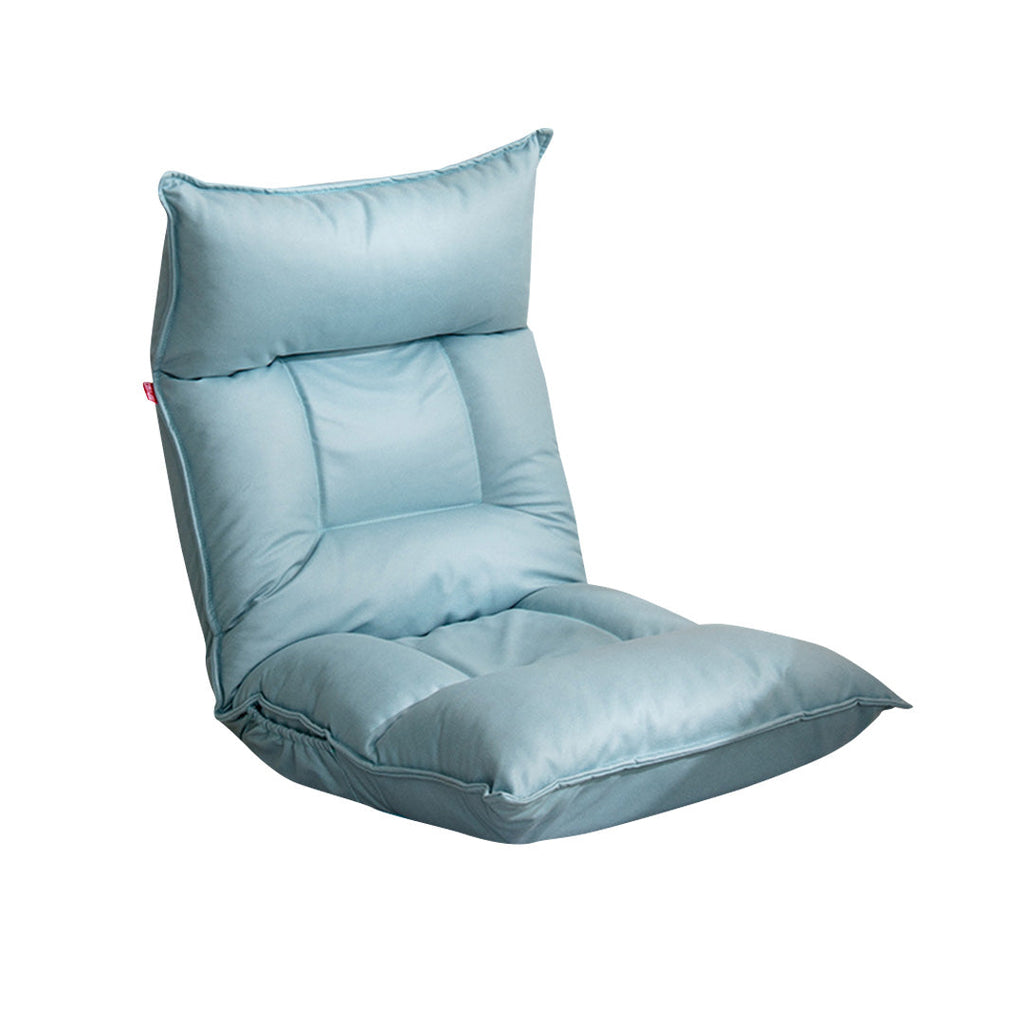 SOGA Blue Lounge Recliner Lazy Sofa Bed Tatami Cushion Collapsible Backrest Seat Home Office Decor $ 151.50