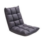 SOGA Grey Lounge Floor Recliner Adjustable Gaming Sofa Bed Foldable Indoor Outdoor Backrest Seat Home Office Decor $ 133.50