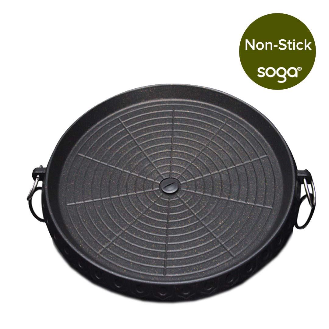 SOGA Portable Korean BBQ Butane Gas Stove Stone Grill Plate Non