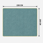 SOGA 230x200cm Grayish-green Flannel Polyester Throw Blanket