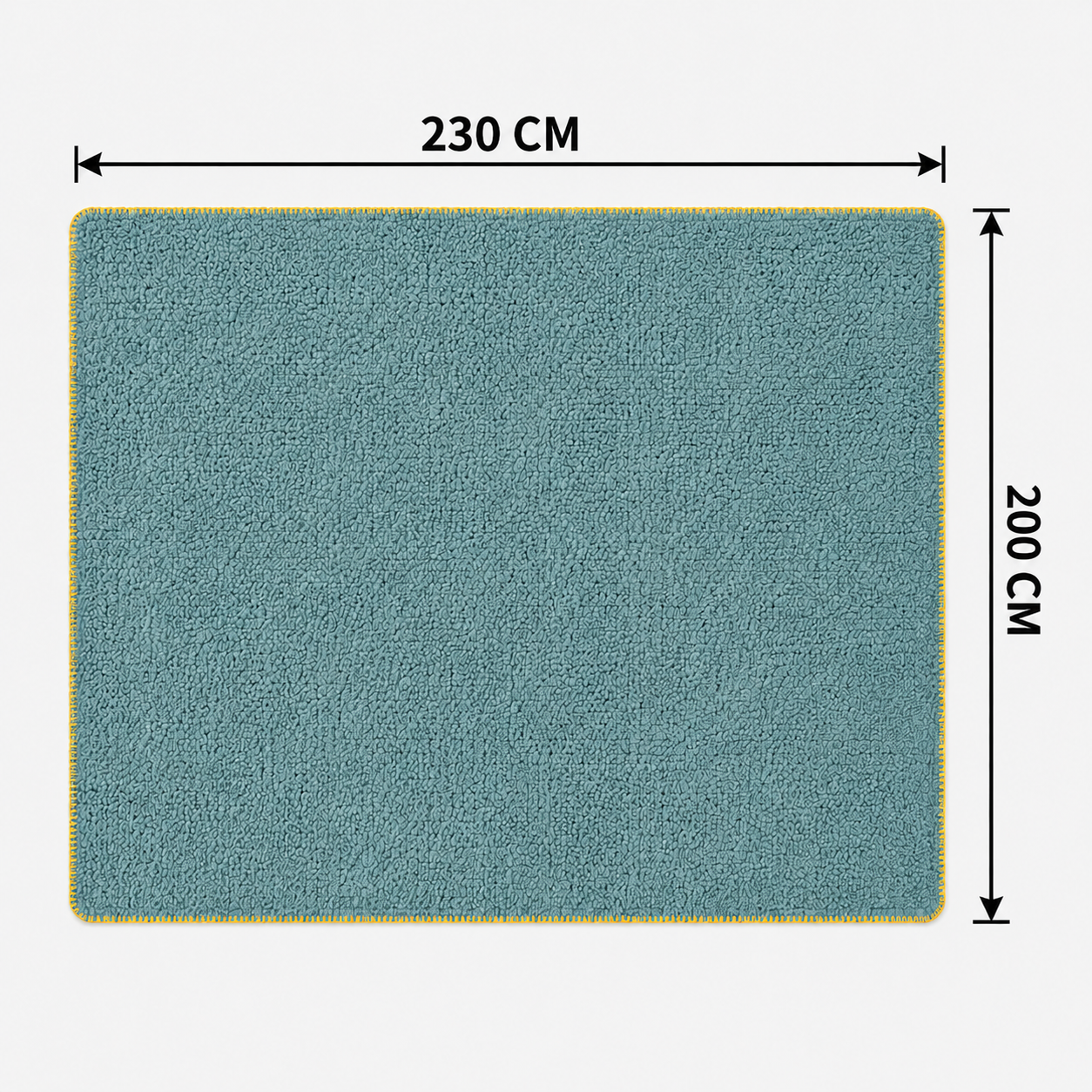 SOGA 230x200cm Grayish-green Flannel Polyester Throw Blanket