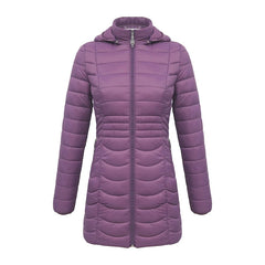 Anychic Womens Padded Puffer Jacket Xtra Large Purple Ultralightweight Ultralight Coat With Detachable Hood Lightweight Outwear Clothing