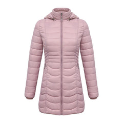 Anychic Womens Padded Puffer Jacket Small Pink Ultralight Coat With Detachable Hood Lightweight Outwear Clothing