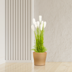 SOGA 150cm Wheat Plume Grass Artificial Plant, Home Decor