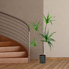 SOGA 4X 180cm Realistic Artificial Dracaena, Rubberised Silk Cloth + Iron Wire, Home Decor