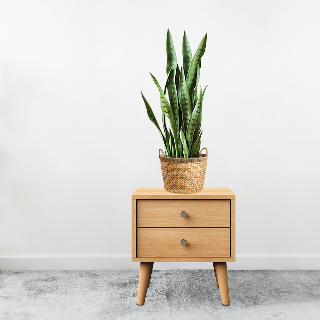 SOGA 2X 97cm Sansevieria Snake Artificial Plants with Black Plastic Planter Greenery, Home Office Decor
