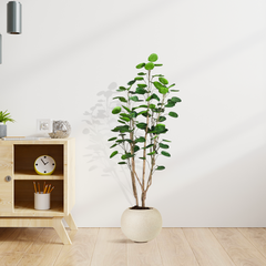 SOGA 4X 150cm Plastic Potted Polyscias Scutellaria Plant Home Garden Artificial Tree, Home Decor