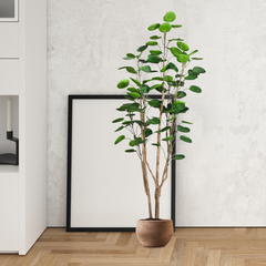 SOGA 4X 180cm Plastic Potted Polyscias Scutellaria Plant Home Garden Artificial Tree, Home Decor