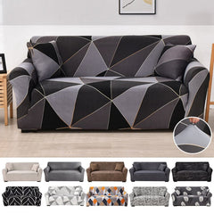 Anyhouz 2 Seater Sofa Cover Chocolate Brown Style and Protection For Living Room Sofa Chair Elastic Stretchable Slipcover