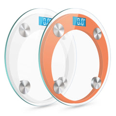 SOGA 180kg Digital Fitness Weight Bathroom Gym Body Glass LCD Electronic Scale White/Orange