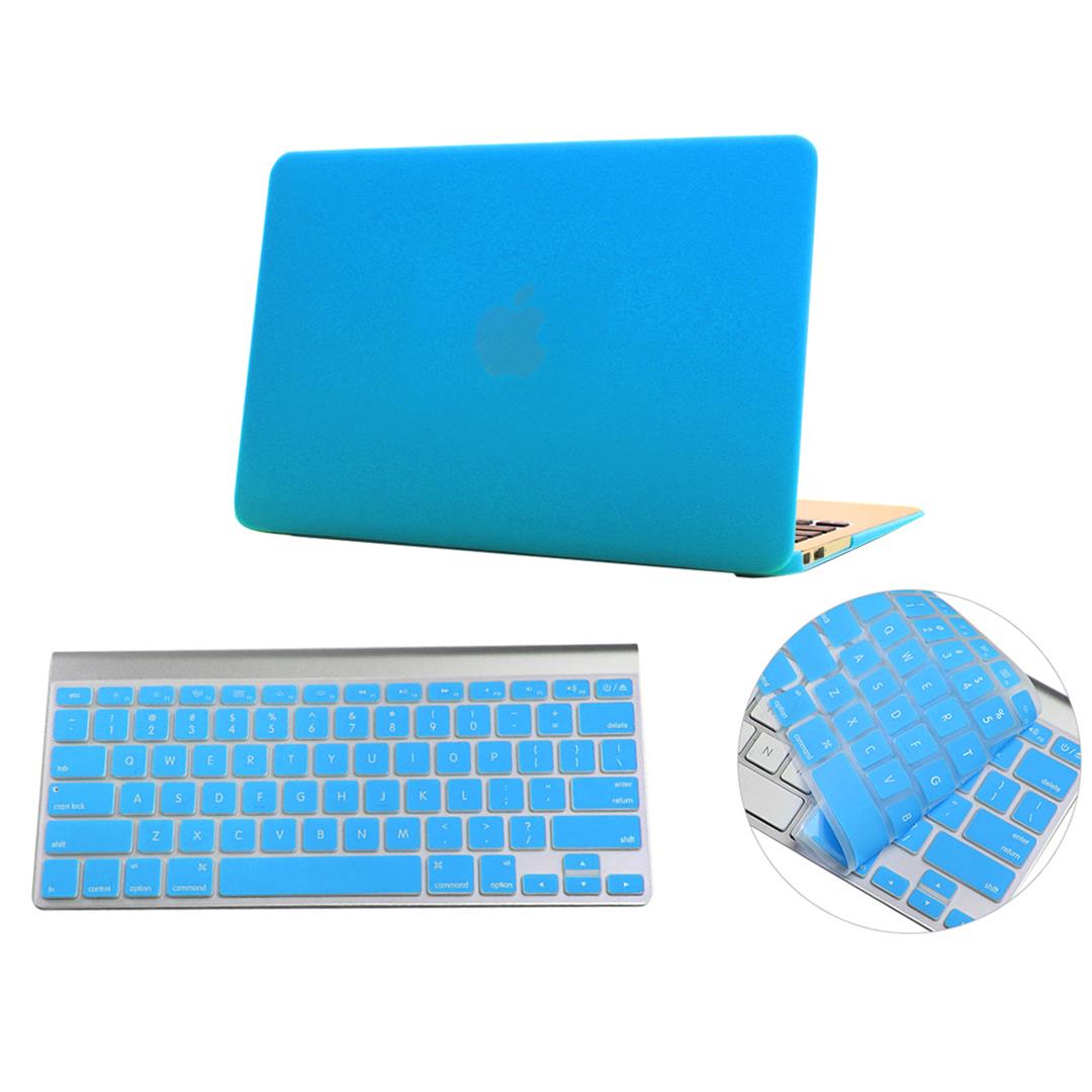 Crystal Matte Hardshell Case + Keyboard cover for Apple Macbook Turquoise