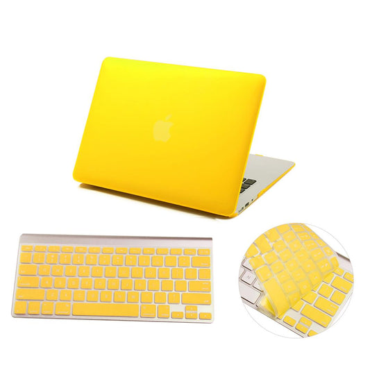 Crystal Hardshell Case + Keyboard cover for Apple Macbook Yellow